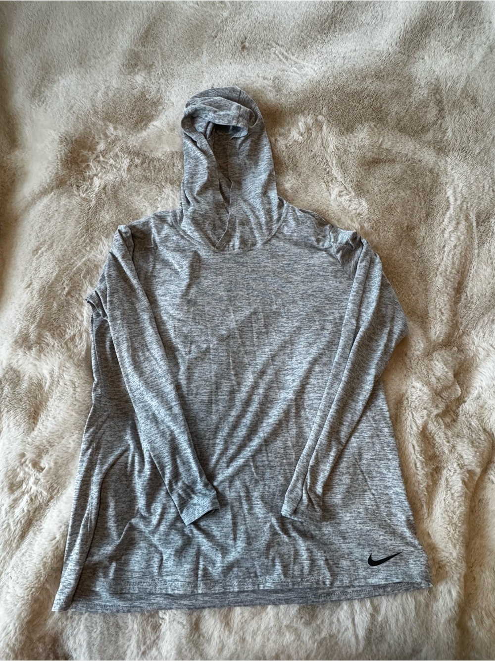 Nike Women’s Heather Gray Hooded Crewneck Sweater